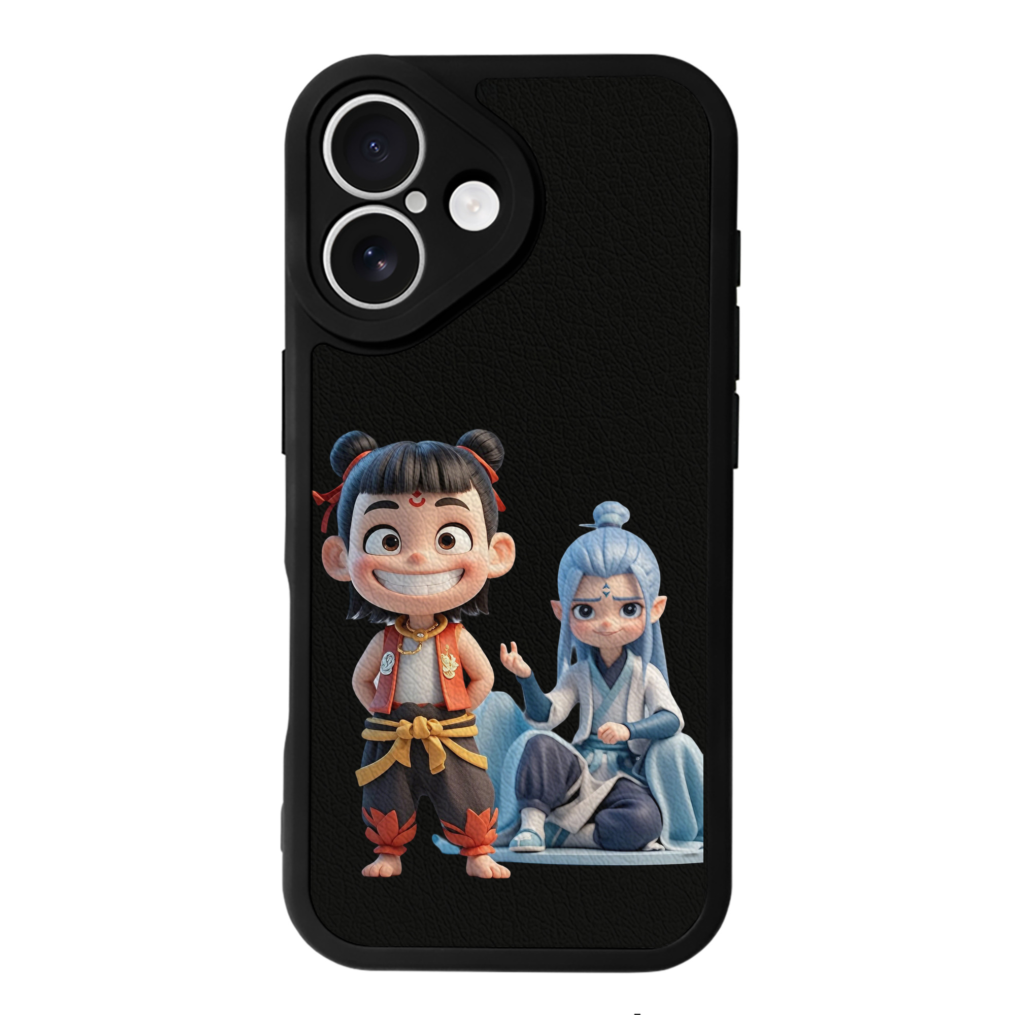 （画像用） Ne Zha 2 ナタ 魔童の大暴れ 【iPhone 16シリーズ対応】シリコンスマホケース（レザー調） 材質：シリコン